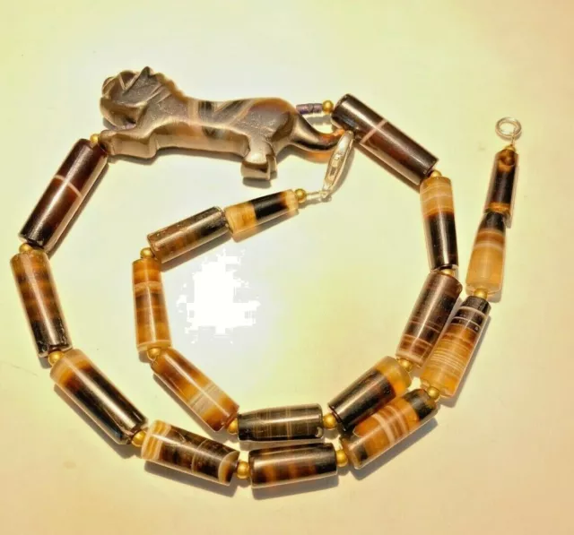 Ancient Cambodian Antique Old beads Angkor periods Necklace 9