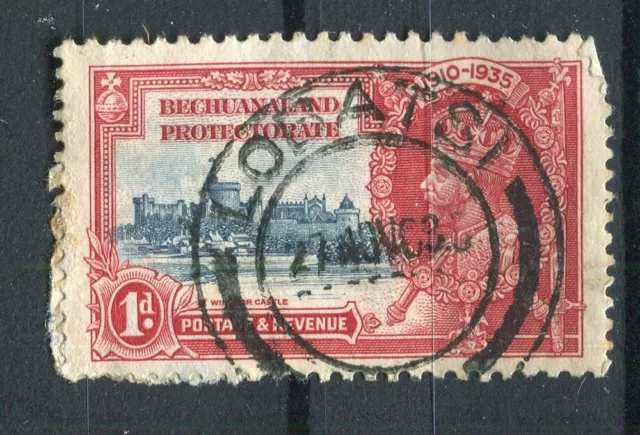 BECHUANALAND; 1935 early GV Silver Jubilee issue fine used 1d. value, POSTMARK