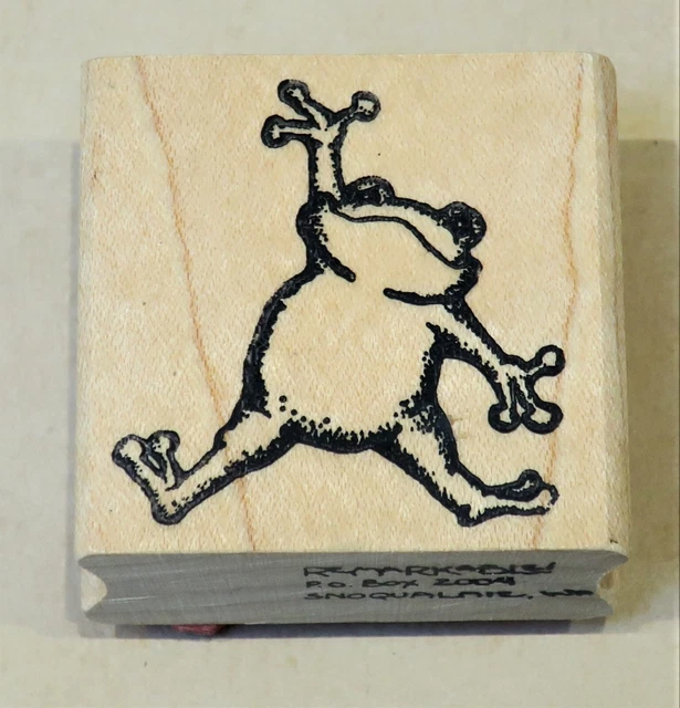 Remarkable! Rubber Stamp Leaping Frog