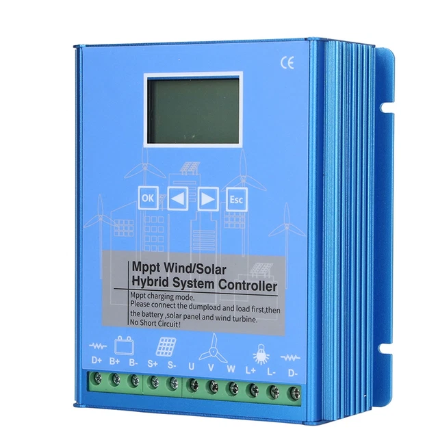 24V 48V MPPT Wind Solar Hybrid Controller LCD Energy Controller 1000W