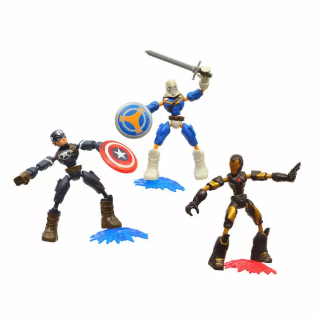 Marvel Avengers Bend And Flex Taskmaster Vs Iron Man & Captain America Toy Gift 2