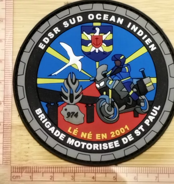 Ecusson Police Gendarmerie Patch Badge La Reunion 974 Edsr Saint Paul Bmo Moto