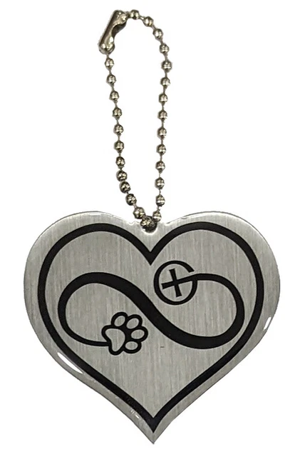 Geobug - Log Mon Chien Collier Remorque Cœur Geocahing Traçable Numéro 2,5cm