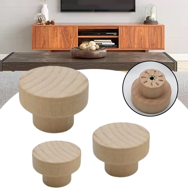 12 Boutons Ronds En Bois 18x18mm Pour Tiroirs Et Meubles - Avec Vis, Marque Uxcell