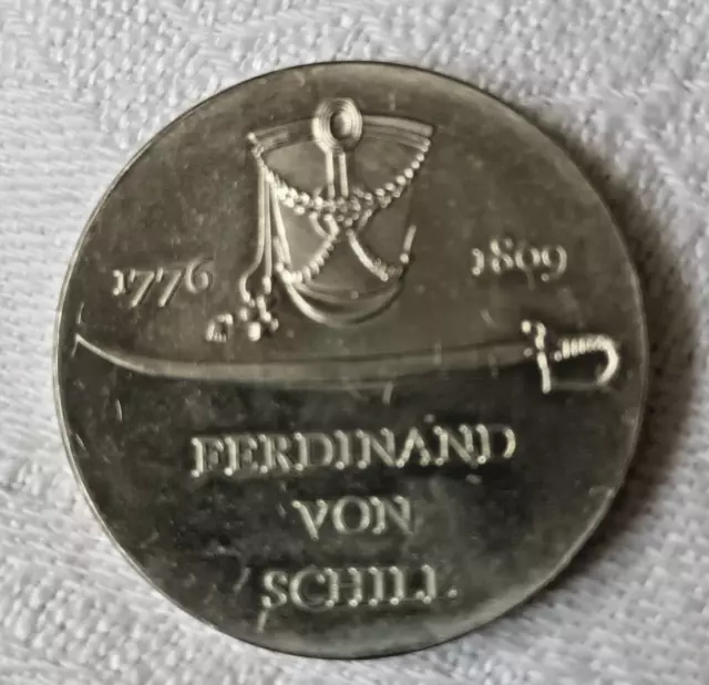 DDR Münze 5 Mark " FERDINAND VON SCHILL" 1776-1809 in Kapsel