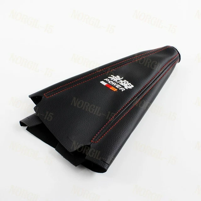 Schaltknauf-Gummimanschette Aus PVC-Leder Mit Roter Naht - Universal Passend Schaltknauf-Gummimanschette Aus PVC-Leder Mit Roter Naht - Universal Passend