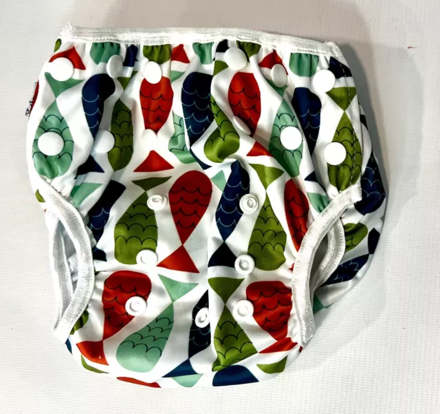 Beau Belle Littles Reusable Fish Theme Swim Diaper, Adjustable 0-3 Yrs 8-36 lbs