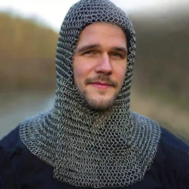 Butted Chain mail Coif / Hood Hood Reenactment LARP Medieval Armor