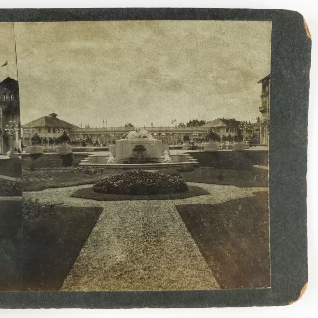 Lewis Clark Exposition Fountain Stereoview c1905 Watson Portland Oregon Art I275