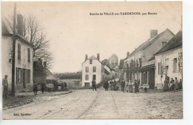VILLE EN TARDENOIS - Marne - CPA 51 - l' entrée de vile par la route de Reims