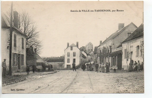 VILLE EN TARDENOIS - Marne - CPA 51 - l' entrée de vile par la route de Reims