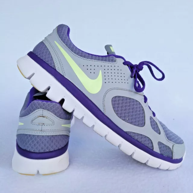 Nike Shoes Womens 10 Gray Purple Flex Run Athletic Running Sneakers Trainers