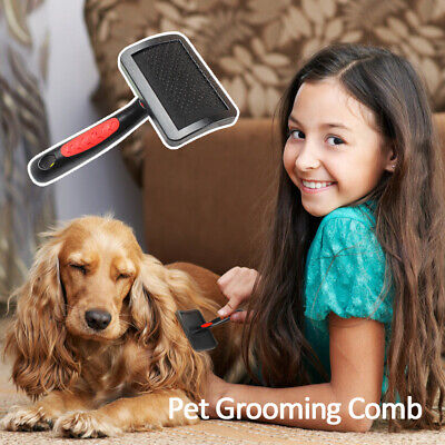 Pet Cat Dog Comb Hair Remover Self Cleaning Flea Needle Comb Pet Hair Brush