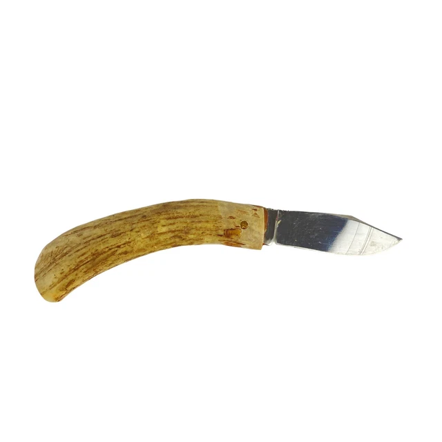 Wostenholm IXL Antler Stag Handle Knife 3 1/4" Fixed Blade 5" Stag Handle