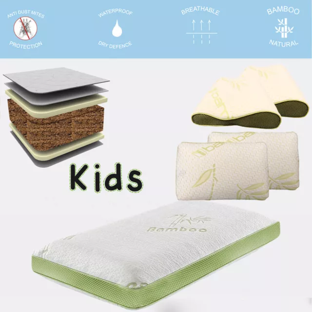 Cot Bed Bamboo Mattress Breathable Cover Foam Mattress / Memory Foam Pillow