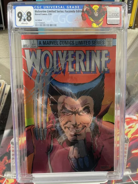 Marvel Wolverine Limited Series Facsimile #1 Cgc 9.8 Foil Frank Miller Claremont
