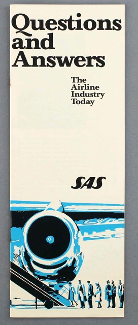 Sas Scandinavian Airlines System 1973 Vintage Airline Brochure