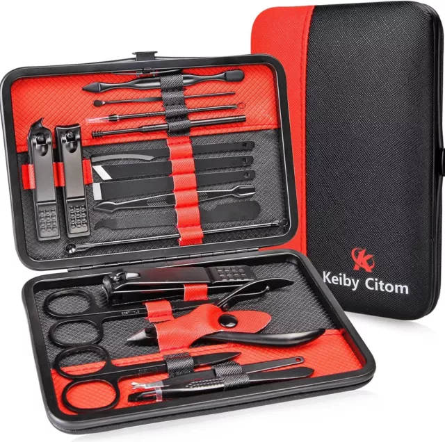 Tagliaunghie Set Professionale , Grooming Kit Strumenti per Manicure e Pedicure