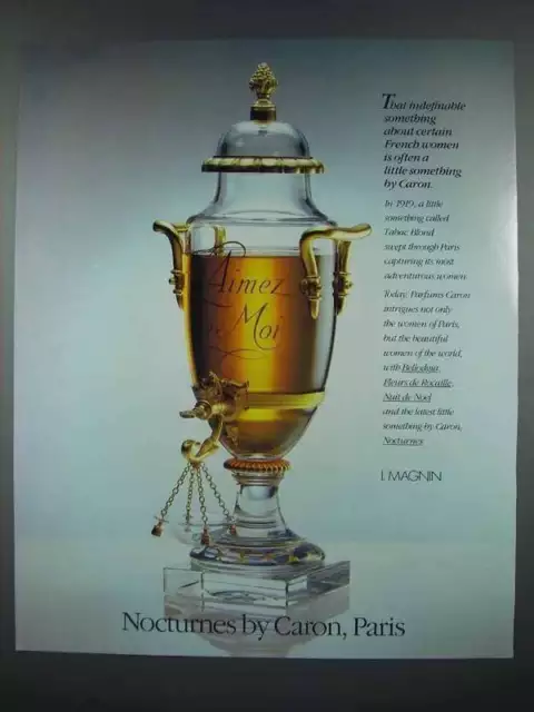 1986 Nocturnes de Caron Perfume Ad - Indefinable