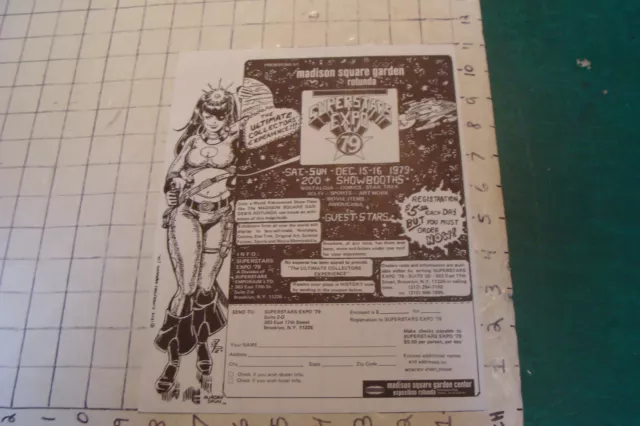 Vintage High Grade CONVENTION ad flyer paper SUPERSTARS EXPO 1979 madison square