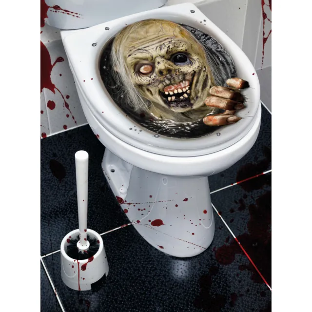 Adhesivo Tapa de Inodoro Zombie 30x40cm Unheimlicher Toilettendeckelsticker