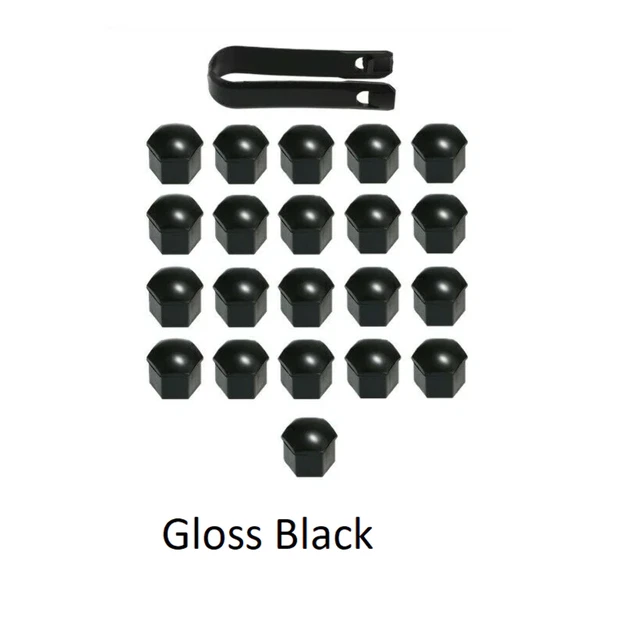 TESLA MODEL 3, Y, Wheel Lug Nut Cover Cap Set, Gloss Black, 20172023
