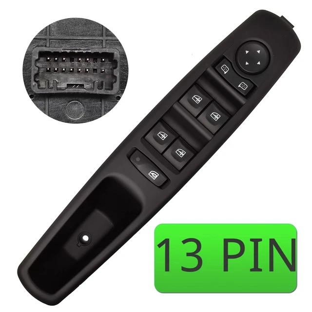 Vinciann 13 Pin Pulsantiera Interruttori Alzacristalli Compatibile Con Codice 809610017R Adatto A Grand Scenic III Compatibile Con Megane III E Altre