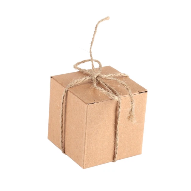 Boîte De Faveur De Mariage Boîte-cadeau En Papier Kraft Boîte à Bonbons De
