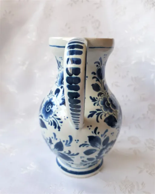 OUD Delft Henkelvase Krug Vase Vintage 16 cm 2