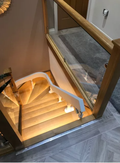 Acorn 180 Curved Stair Lift  Bespoke 180° Track | Reconditioned ~ Fully Fitted 2