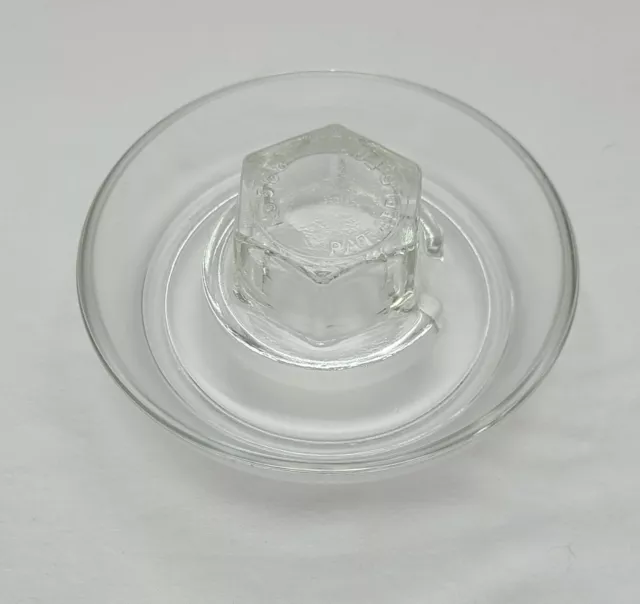Vintage Clear Glass Chicken Water Feeder Base     NO 568  LOOKS BRAND NEW