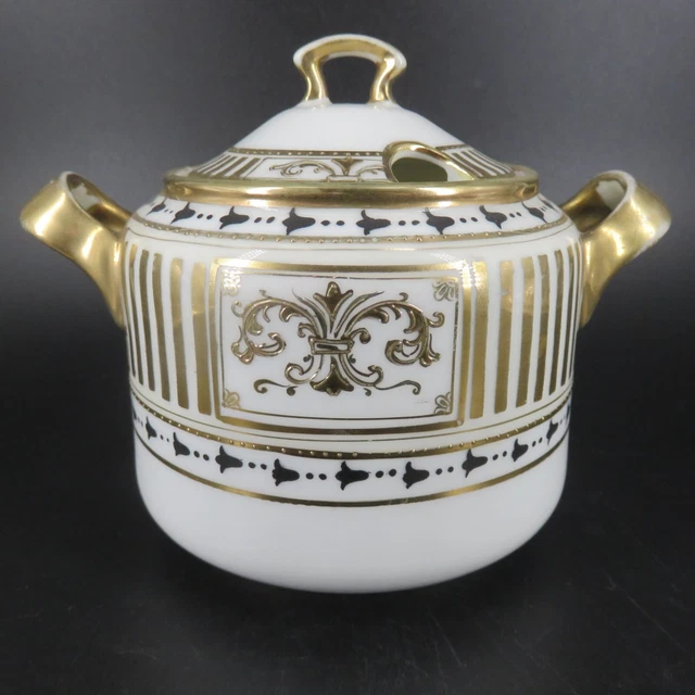 ANTIQUE NIPPON PRE1921 Japanese MORIMURA ART DECO SUGAR BOWL porcelain