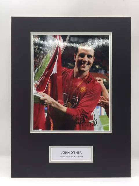 RARE John O’Shea Manchester United Signed Photo Display + COA AUTOGRAPH 2008