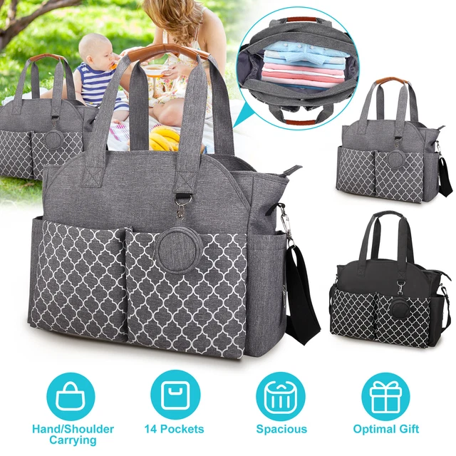 Large Mummy Diaper Backpack Capacity w/ Changing Maternity Nappy Baby Travel Bag