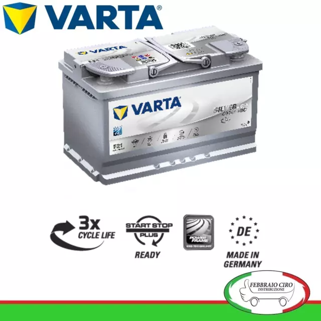Varta F21. Batería de coche start-stop Varta 80Ah 12V