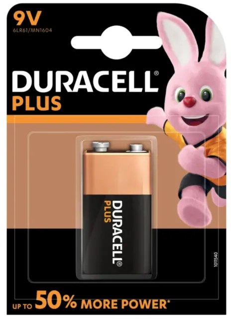 Batterie alcaline Duracell Plus Power Duracell 9V MN1604 - Pack de 5