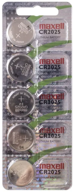 5 x Maxell CR2025 / CR 2025 Lithium 3 Volt Knopfzelle  Blister Batterie xxx