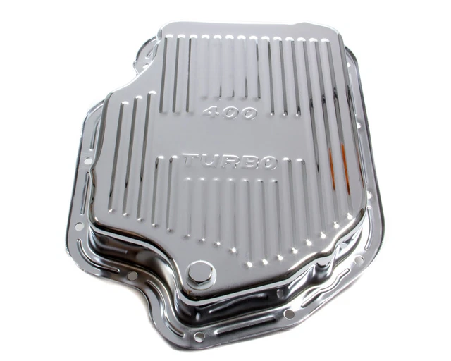 Racing Power Co Chrome Steel Stock Depth Finned Transmission Pan Th400 P/N R9121