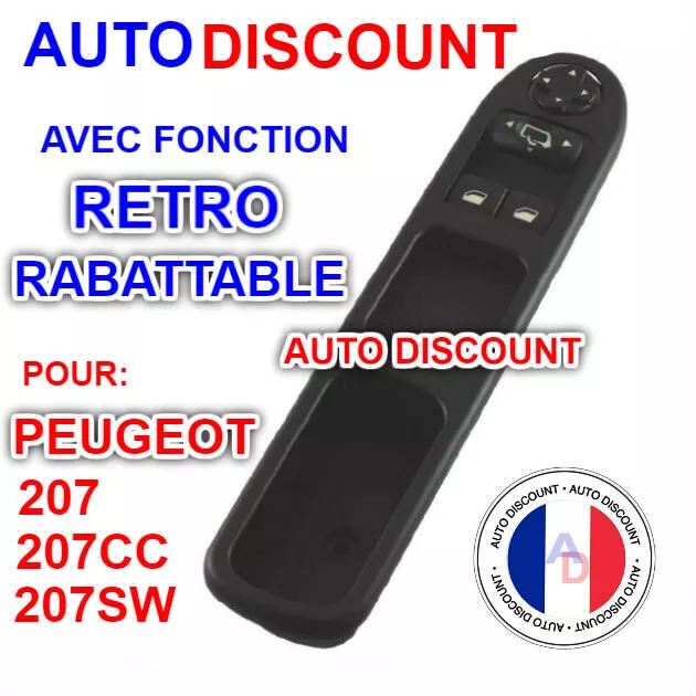 Bouton de Commande de Commutateur de LèVe-Vitre de Voiture pour Peugeot 207  207SW 207CC OEM: 6554.QA - 9654859677 - Cdiscount Auto