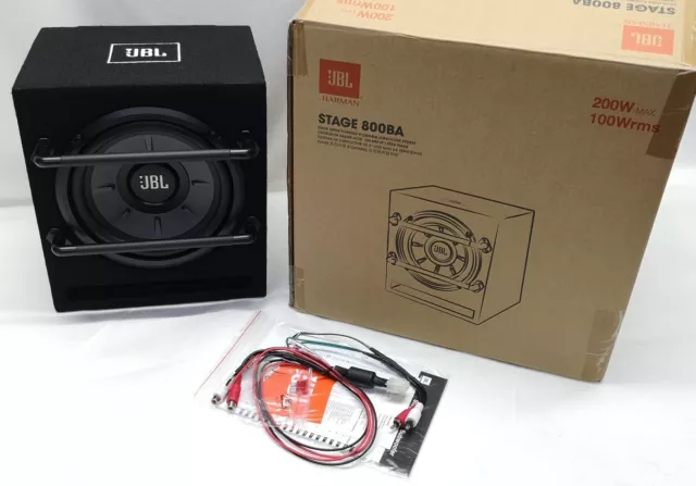 JBL STAGE 800BA Auto 8" Port Powered Einbau Amp Subwoofer Gehäuse 200 W OB#