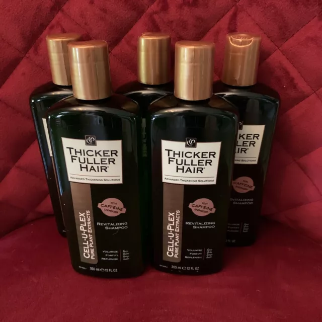 Lot of 5 Thicker Fuller Hair Cell-U-Plex Revitalizing Shampoo - 12oz.