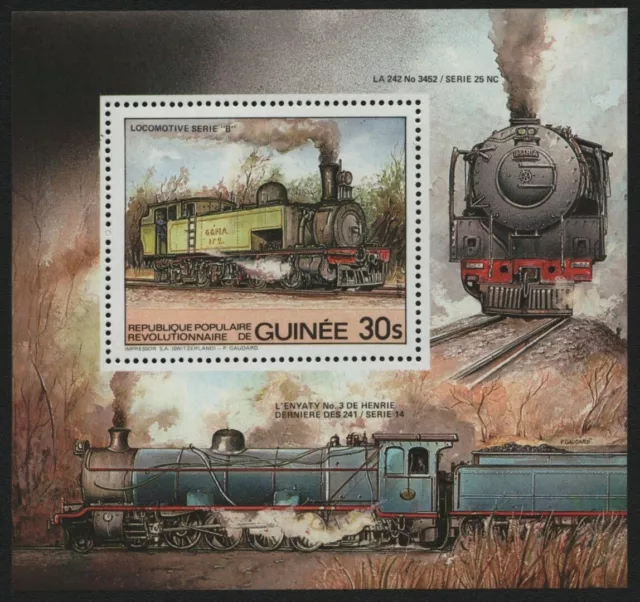 Guinea 1984 - Mi-Nr. Block 89 A ** - MNH - Lokomotive / Locomotives