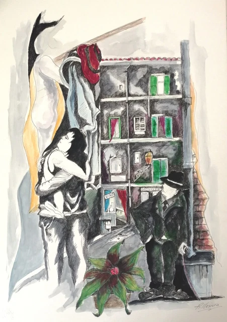 Tecnica mista originale di Romeo Mesisca 35x50 (2023)