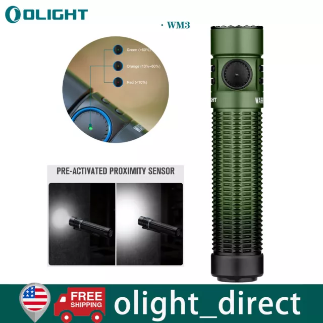 Olight Warrior Mini3 Flashlight 1750 lumen Tactical Torch with FREE L-Stand