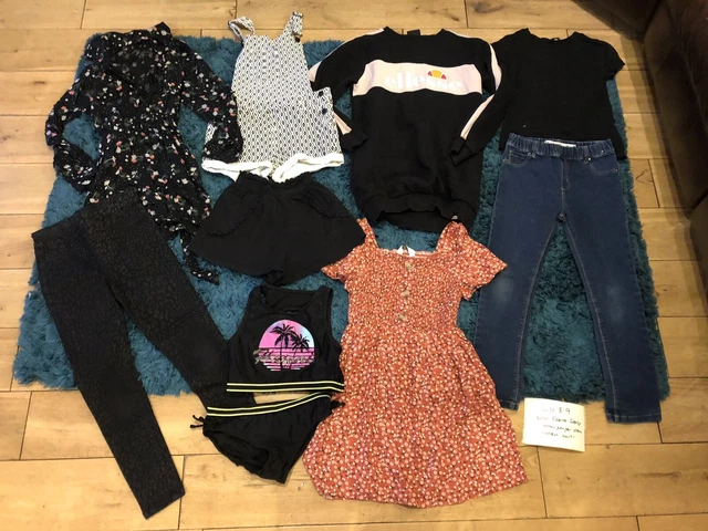 Girls age 8-9 years clothes bundle next ellesse George jumper jeans dress swim