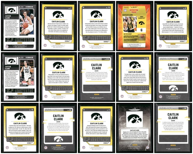 2024 PANINI CAITLIN Clark Collection Caitlin Clark Rain 3s Lots[cikeD16