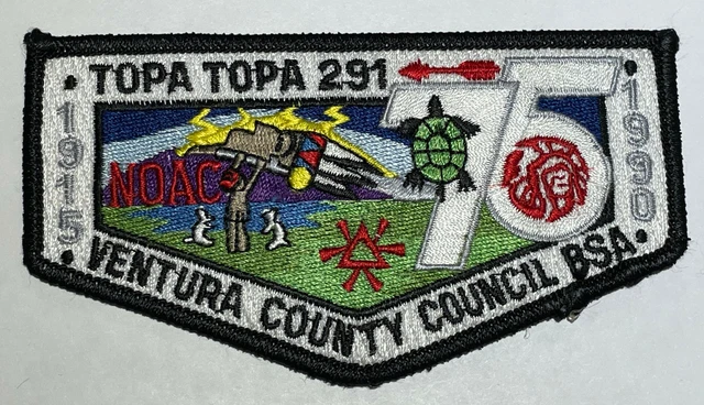 OA Lodge 291 Topatopa 1990 NOAC  Flap Mint Boy Scout CF7