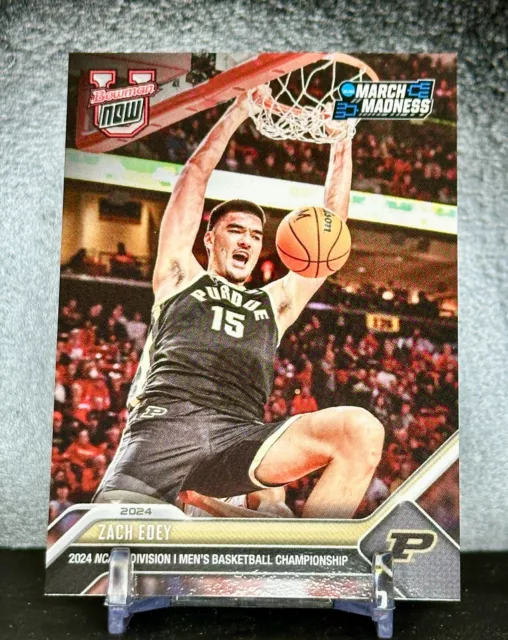 2024 TOPPS BOWMAN U Now March Madness Zach Edey Purdue Boilermakers No