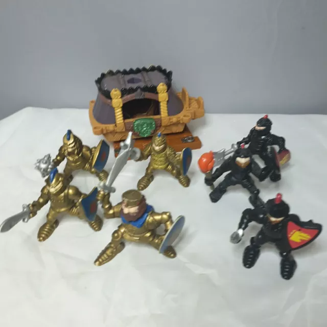 7 X Imaginext Great Adventures Castle Knights Gold Black Fisher Price + Coach