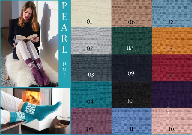 "Gründl Hot Socks Pearl uni" 50g Sockenwolle 4fach mit Kaschmiranteil